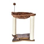 3-in-1 Cat Scratching Post with Hammock & Ball Track – Stone Blue