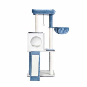 2-in-1 45-inch Cat Tree Scratching Sleeping Hammock and Play Toy