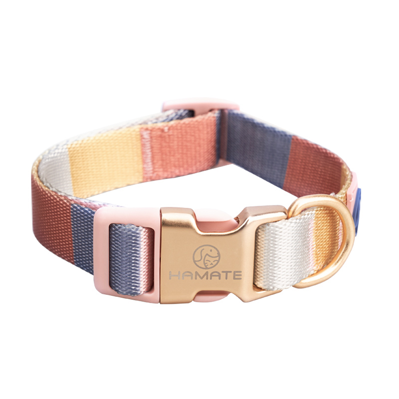 Morandi Color Adjustable Nylon Dog Collar (Size Small Neck Girth 8.7" -13.4", Width 0.6")