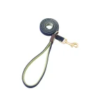 Vintage Denim Dog Walking Leash – 48 in, Green Stitching